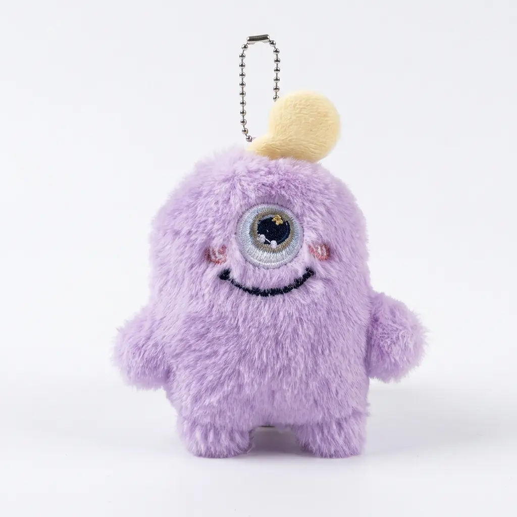 Cute Big Eye Monster Plush Keychain, Cartoon Little Monster Doll Pendant, DIY Decorative Backpack Charm Stuffed Toy Ornament for Bag & Key