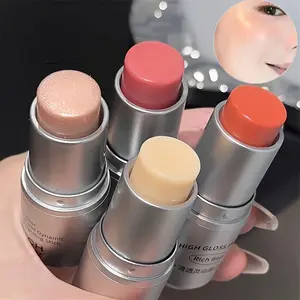 Water Gel Highlight Stick, Clear Light Hydrating Highlight Stick, Naturally Brightening Side Shadow Fine Glitter Highlight Grooming Stick Blush Stick