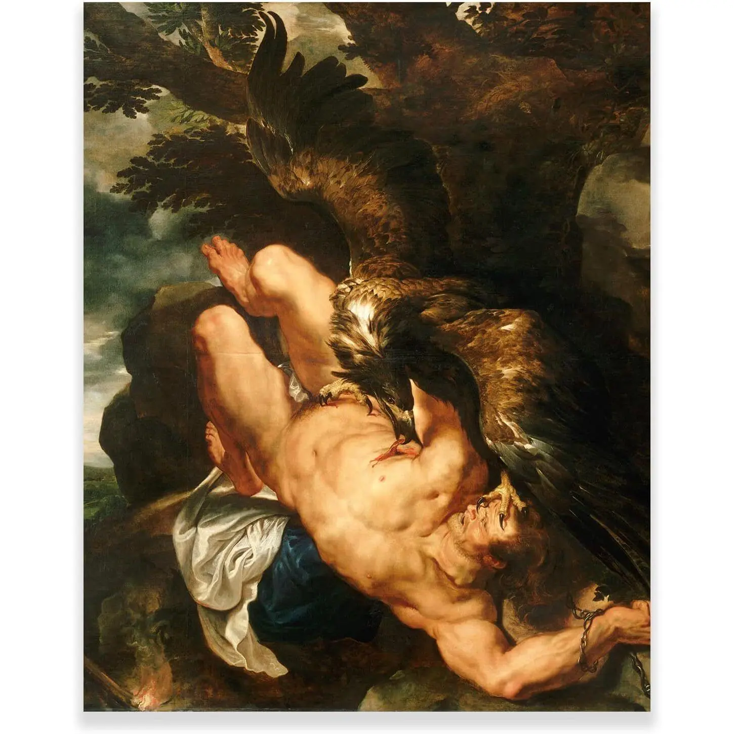 Peter Paul Rubens Canvas Wall Art - Prometheus Bound Poster - Baroque Art Print Decor Room Artistic Colorful Gifts Ornaments Decoration Photo