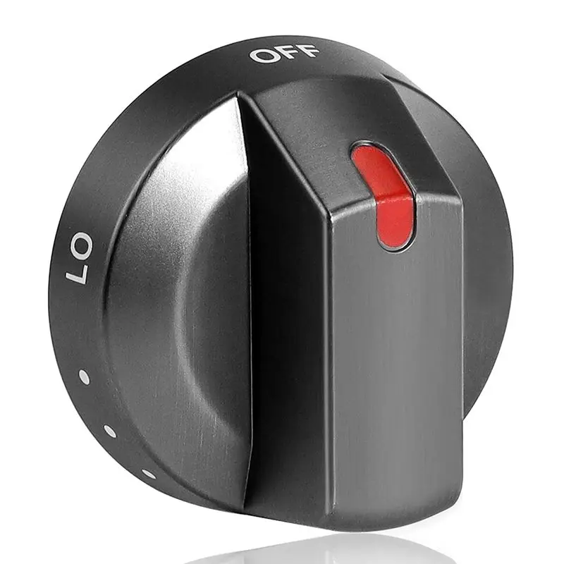 Brushed Black Stainless Steel Upgraded Gas Range Stove Replacement Knob (1Pc, DG64-00473B) - Widened D Port, 0.17 inch Interface, 2.3" Diameter/2.3 inches Size, AA-00 Compatible for NX58M6850SG, NX58J5600SG, NX58J7750SG
