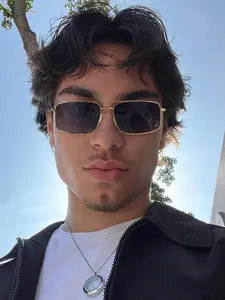 Men's Rectangle Metal Frame Glasses, Trendy Casual Glasses for Everyday Use, Fashion Accessories for Outdoor Activities, Rectangular Sunglasses