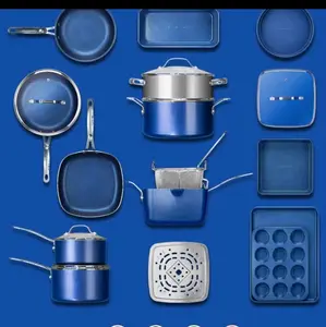 Granitestone Aluminium Cookware Handles Pans Lids Set Frying Pots Fry