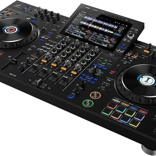 Pioneer DJ XDJ-AZ Professional 4-Deck All-in-1 DJ System - 10.1-Inch Touchscreen, Built-in Wi-Fi, SonicLink Wireless Tech, Performance Pads, Beat FX Audio System