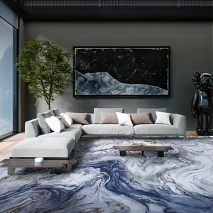 MontVoo Marble Washable Area Rug, Modern Abstract Design, Non-Slip, Easy-to-Clean, Dirt-Resistant, Soft & Durable Carpet, Stylish Home Decor for Living Room, Bedroom, Office & Dining Room