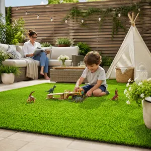 （5*10FT-7*20FT ）10 different sizes Artificial Grass Turf, No Mowing Pet Friendly Fake Grass, 0.78in Thick Synthetic Lawn for Backyards, Waterproof UV Resistant Realistic Outdoor Mat for Dogs，No MowingWaterproof UV Resistant Easy Install Cuttable Outdoor