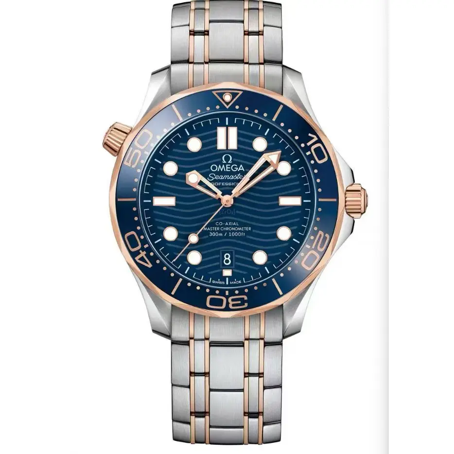 Omega Seamaster Planet Ocean 300M Blue Dial Rose Gold Alloy