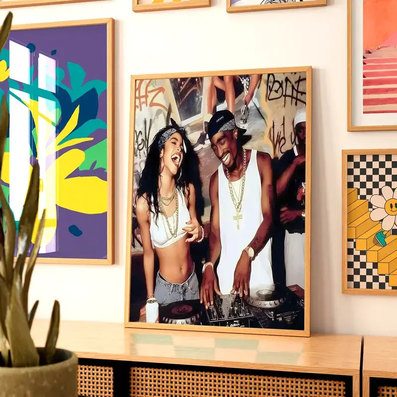 Tupac & Aaliyah Music Poster Tupac & Aaliyah Music Poster