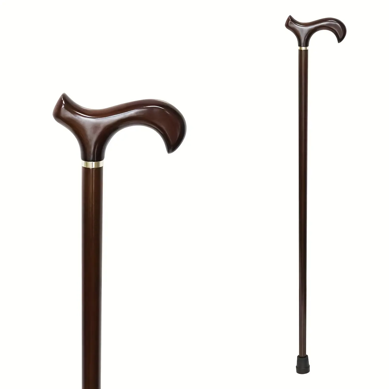 Handmade Carved Handle Beech Wood Hiking Cane - Unisex, 500lb Heavy-Duty Support, Lightweight Adjustable Collapsible, Walking Balance Aid for All Ages, Ideal Gift (Sports & Outdoor Camping Use), Hiking / Light Outdoor, Support Aid, 500 Lbs