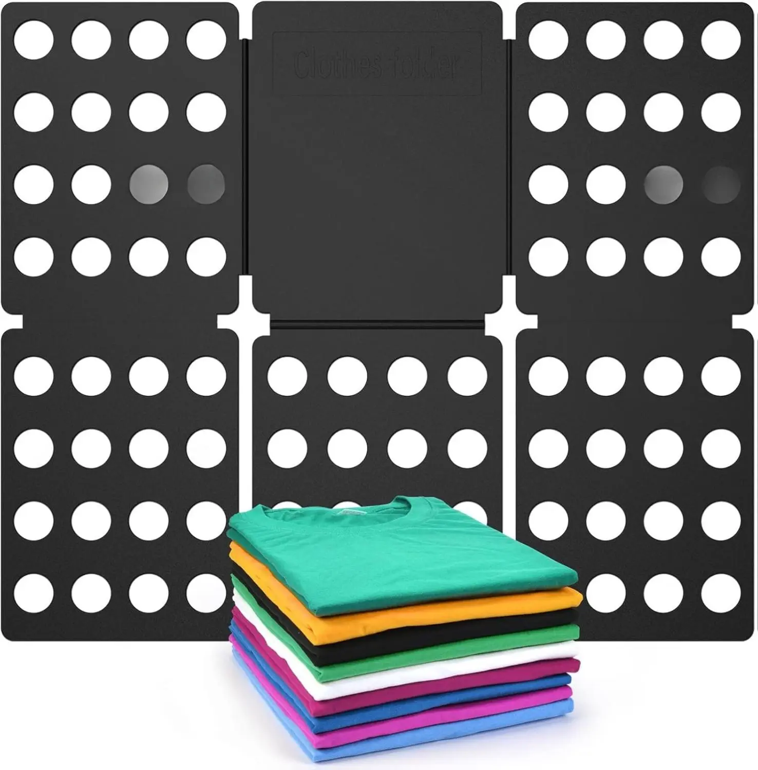 T-Shirt Folder Board Mini Clothes Folding Board Durable Plastic Easy to Fold for Kids & Adults Black Space-saving 21.3*25.08 inches PP Material Versatile for All Sizes Quick & Easy Folding Wrinkle-Reducing Tool