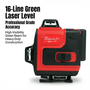 Milwaukee 16 Line Laser Level With Battery Charger for Installation Measuring Tool Cross Line High Visibility