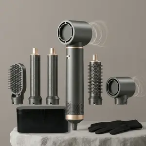 5-In-1 Multi-Functional Hair Styler, Automatic Curling/drying System, Smooth Shine, Fast Drying, Suitable for All Hair Types