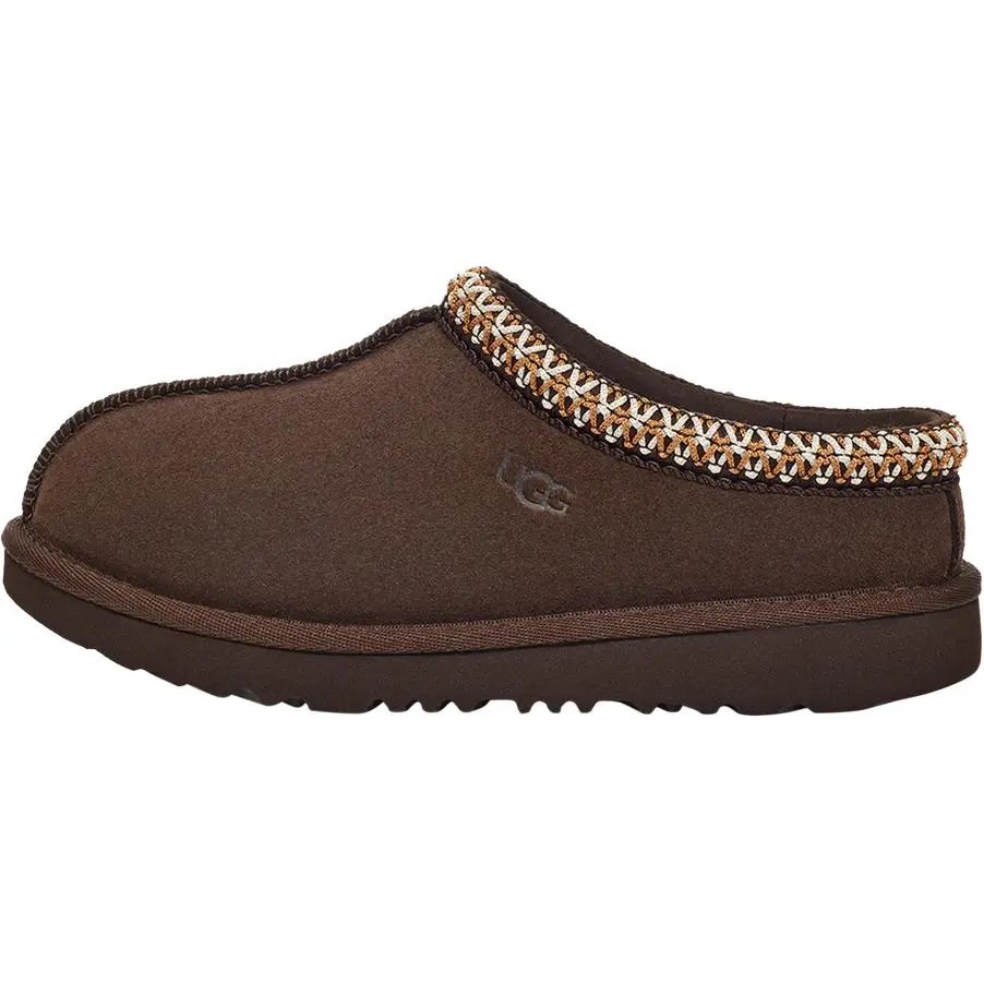 UGG Girls' Tasman 2 Sheepskin Soft Slippers - Child Sizes Home Footwear for Little Feet, Cozy Warm Non-Slip Sole, Fashionable Casual Slip-On for Indoor & Light Outdoor Use (Dusted Cocoa)