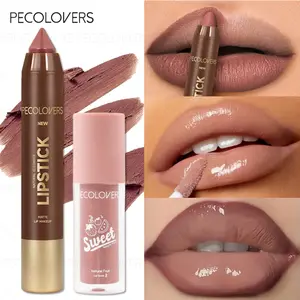 2-in-1 Lip Gloss and Lip Liner Set, 2-Piece Moisturizing Lip Gloss with Long-Lasting Shine and Matte Lip Liner, Perfect Christmas Gift for Women Makeup, Hydrating, Glossy, Glossy Balm Finish, Lip Combo