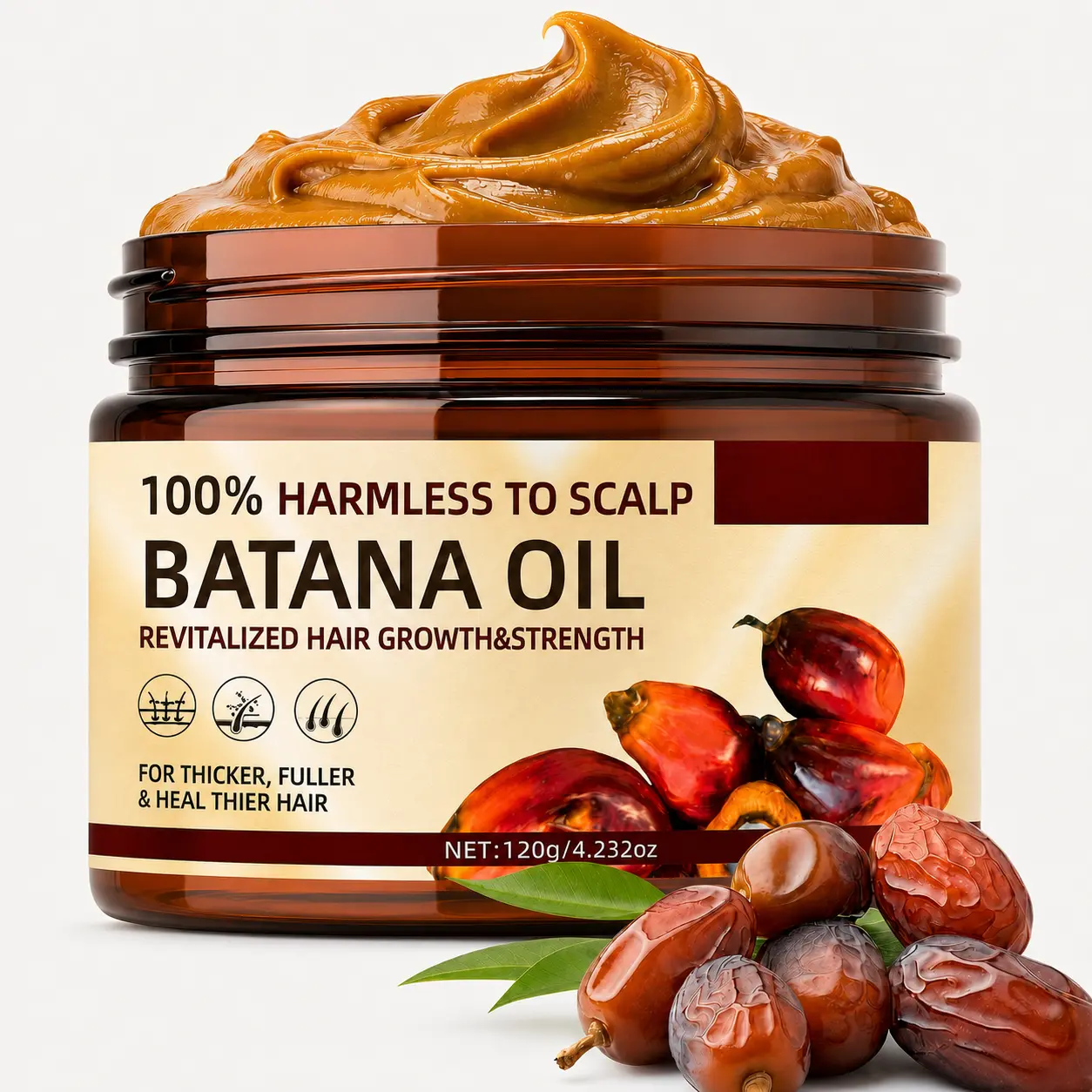 Batana Oil for Hair Growth Dr. Sebi Organic Pure with Coffee Extract & Rosemary, Enhance Efficacy for Haircare, Hair Growth Serum Smooth Silky mothersdaygift Summer Vibes