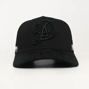 Gorra LA  sacrifice and peace Black Baseball Cap with LA Logo and Adjustable Strap for Men and Women
