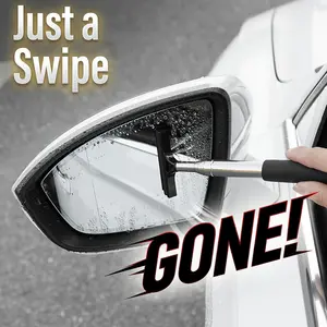 Car Rearview Mirror Rain Visor, Telescopic Multifunctional Windshield Wiper, Extendable Car Wash Window Glass Cleaning Scraper