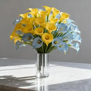 A 14-piece calla lily bouquet, Decorative flowers, perfect for Christmas, Thanksgiving, Valentine's Day, Mother's Day gifts. Ideal for home décor and wedding decorations. Suitable for home, outdoor, and party use