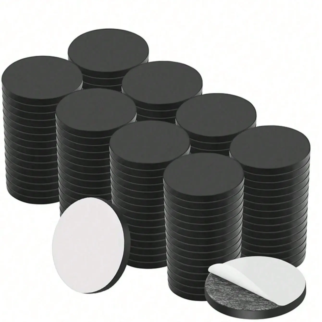 10pc/20pc/50pc/100pcs Soft Magnet Stickers Back Adhesive Round Rubber Magnets Magnetic Item Fridge Accessories, Durable Refrigerator Decorations Magnets With Adhesive Backing