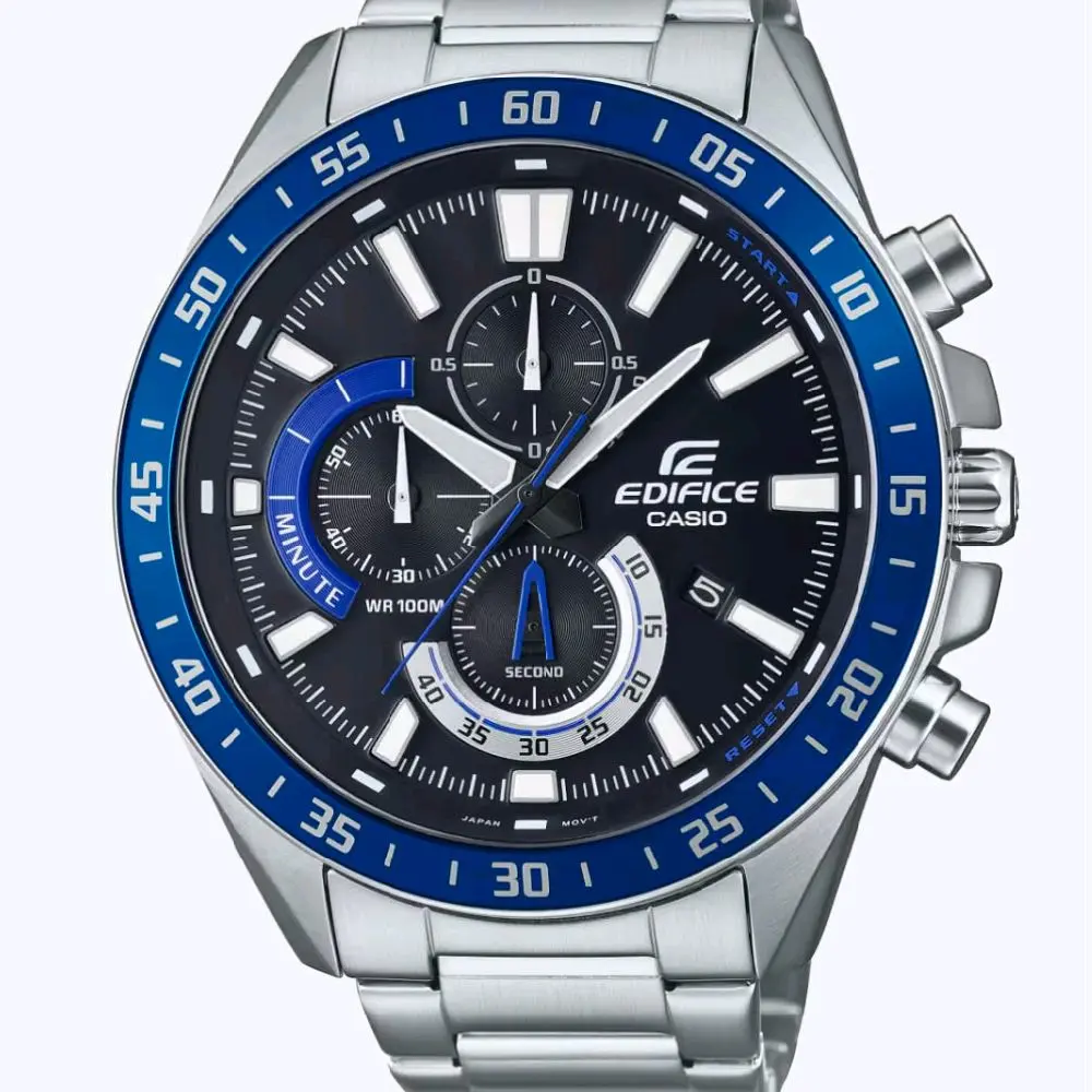 EFV-620D-1A2 new Casio Edifice silver stainless steel Blue Dial men' s Latest style watch