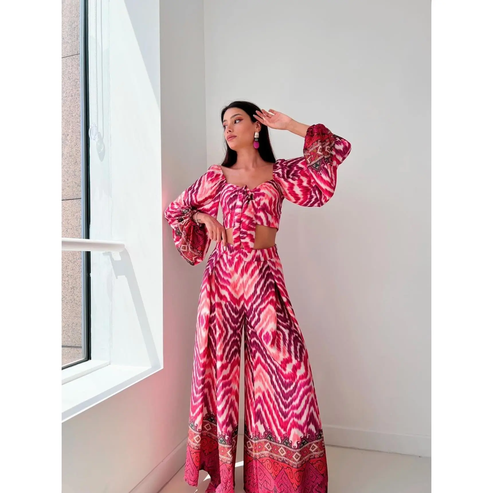 Fuchsia Satin Set