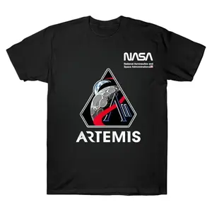 Oversized NASA Artemis II Mission Patch Worm Logo T-Shirt Streetwear Holiday Wear y2k cotton fashion Streetwear Lover Gift Top Trending