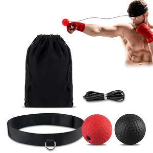 Boxing Reaction Ball Set,1 Set including 2 Counts Balls and 1 Count Webbing,Boxing Training Ball Equipment,Boxing Speed Trainer for Home Gym
