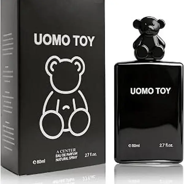 Uomo Toy For Men Eau de Parfum 2.7 Fl Oz 80ml | Woody Spicy Amber Fragrance | Pink Pepper Pear Rose Geranium Vetiver Cedar Cologne