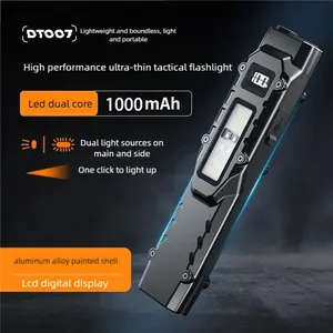 Edc Tactical Flashlight High Lumens Rechargeable Long Battery Life Compact Portable Ultra-Thin Flat Work Light