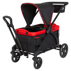 Baby Trend® Mars Red Tour™ 2-in-1 Compact Foldable Stroller Wagon w/ Extra Large Ratcheting Canopy for Sun Protection Baby Trend® Mars Red Tour™ 2-in-1 Compact Foldable Stroller Wagon w/ Extra Large Ratcheting Canopy for Sun Protection