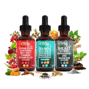 Clean Nutra Foundational Flow Trio | Cayenne Pepper, Sea Moss, Shilajit & More for Circulation, Mineral Boost & Wellness Support Liquid Drops [Vascu Glow + MultiMin 102 + TerraMineral]