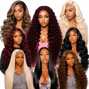 13x4 HD Lace Front Wig Human Hair, Pre Plucked Pre Bleached Knots,200% Density Remy Human Hair Wig with Baby Hair for Natural Melt Look