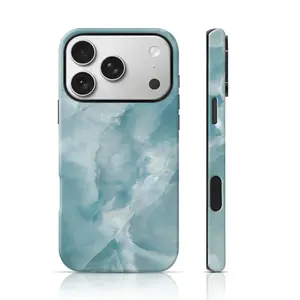Soft Blue Marble Minimalist Design Phone Cover 360 Protection,phone Case Suitable for Iphone 11/12/13/14/15/16/17 Pro Promax Plus Air and Samsung S22/S23/S24/S25 Plus Ultra Fe,Great Gift, Accessories, Shell