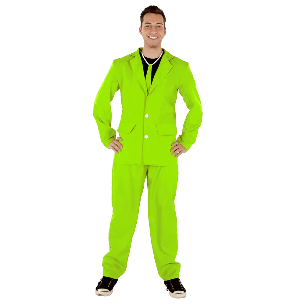 3 Piece Party Suit Set For Adults - 3 Piece Outfit with Jacket, Pants & Necktie - Fun Dress Up Party Dress - Eye-Catching Vibrant Colors - Perfect For Halloween, Birthday & Fantasy Party