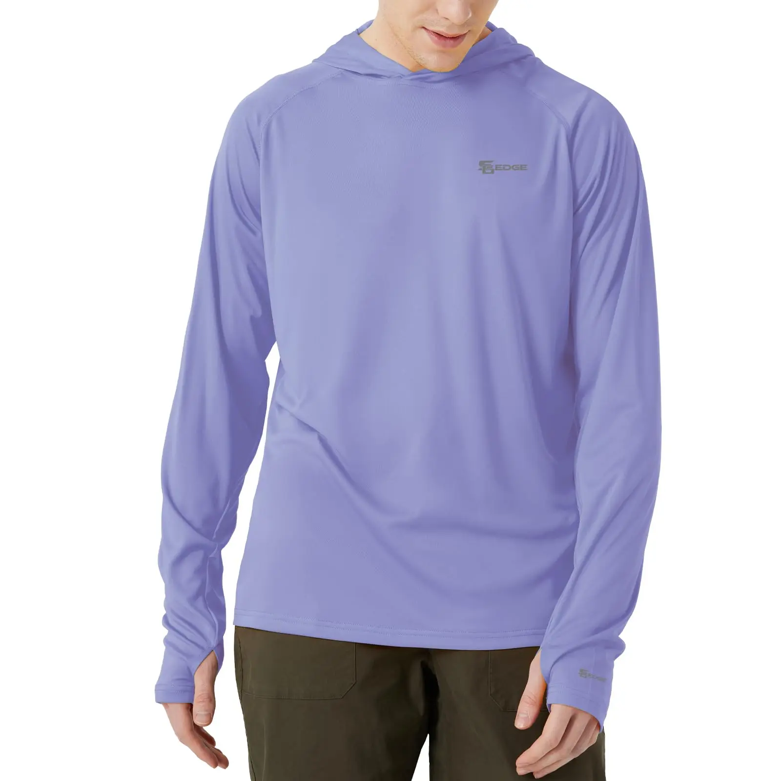 SG Edge UPF 50 Sun Protection Long Sleeved Shirts for Men Fishing Shirts With Hoods Men's Rash Guard Great UV Protection Clothing for Fishing Swimming Hiking or Working Outdoors Available in Multiple Colors