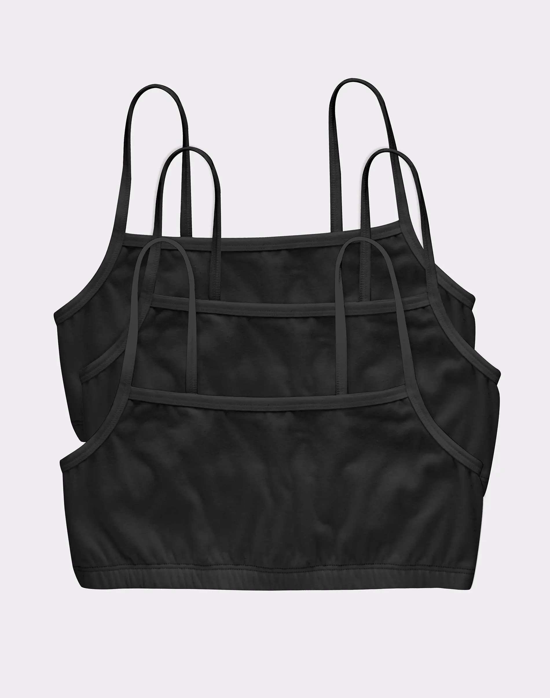 Hanes Women's String Crop Bralette, 3-Pack