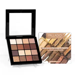 Palladio Ultimate 16 Count Pro Shadow Palette - Botanical Infused Green Tea & Vitamin E Makeup Products for Stunning Looks