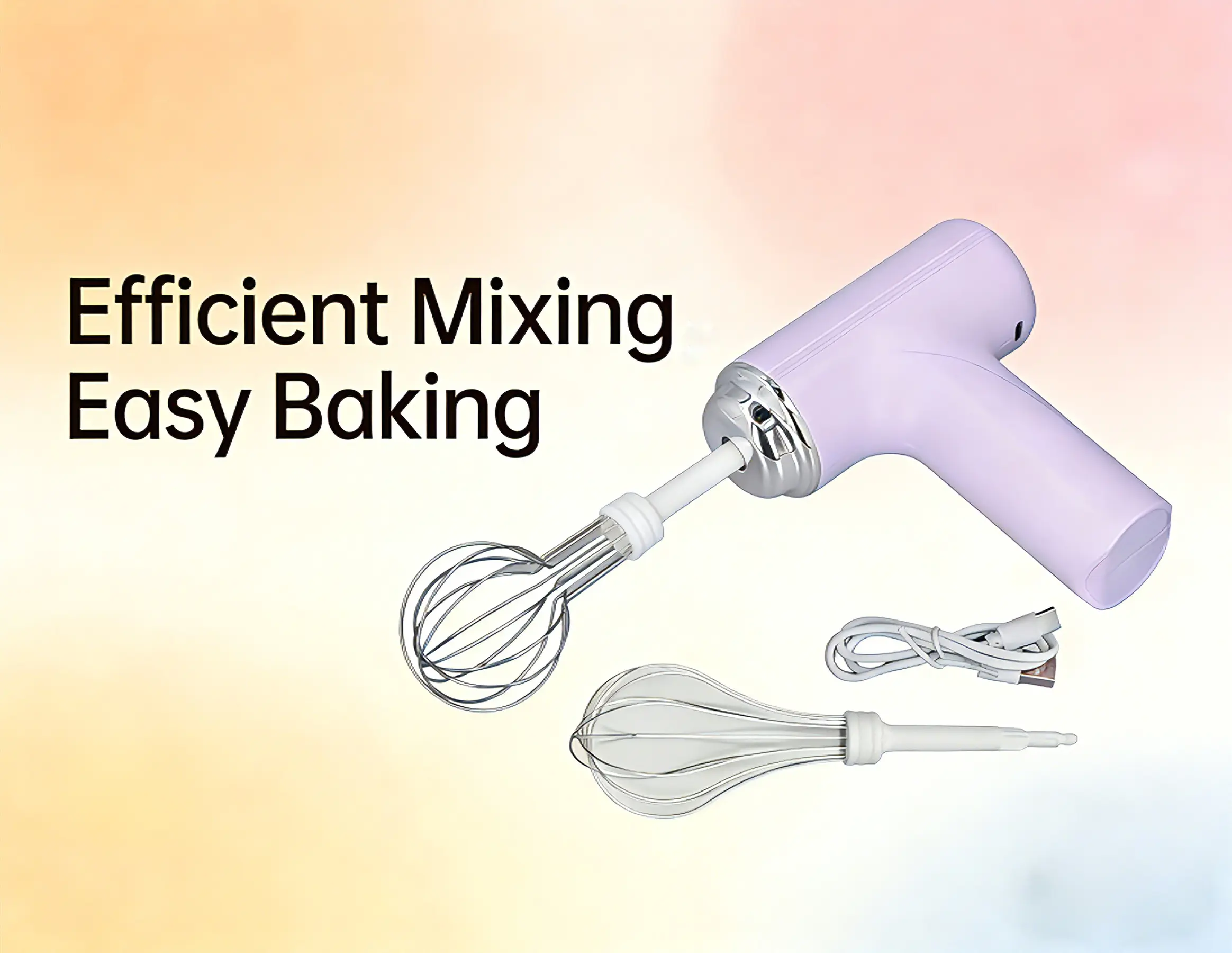 Electric Egg Beater, Hand Mixer Handheld Egg Whisk, Cordless Electric Kitchen Handheld Mixer 3 Speed Food Mixer for Cappuccino Matcha Matcha for Dough Eggs Batter Cream Wireless,back to school,back to school haul