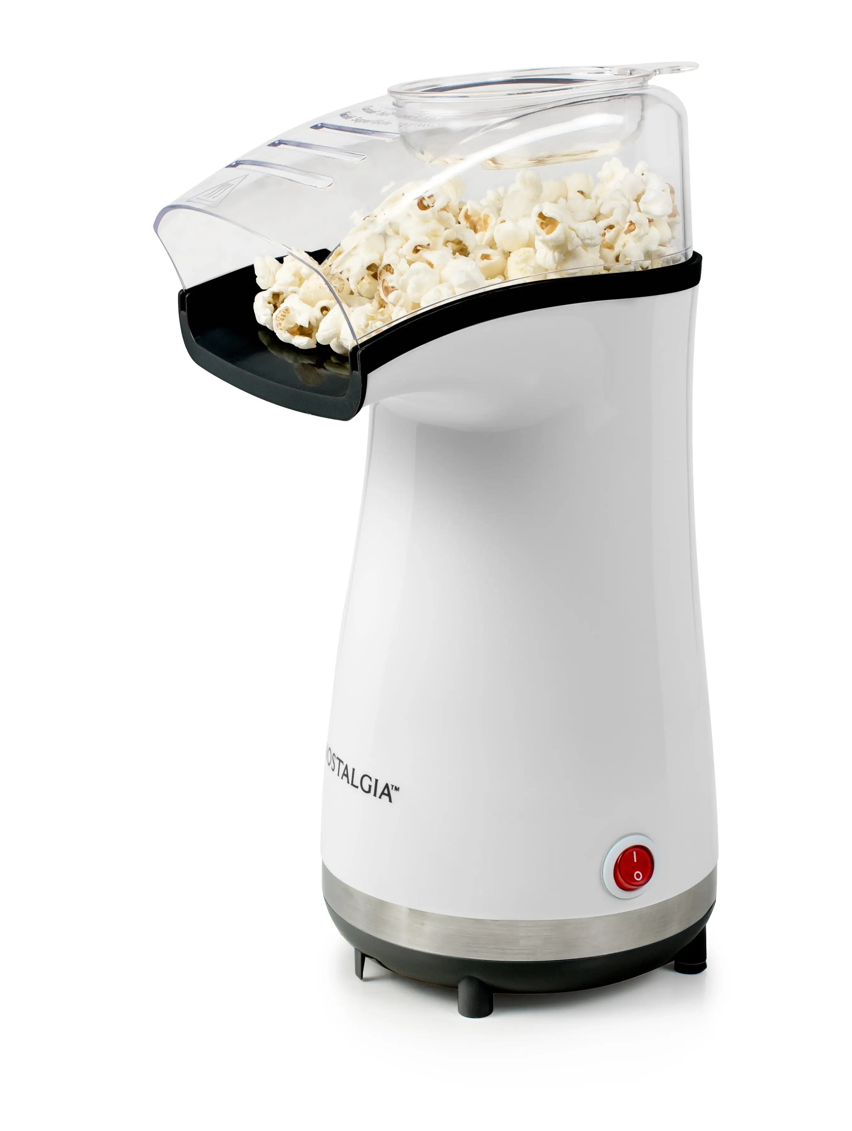 White Air-Pop Popcorn Maker, Electric Popcorn Popper for Home Kitchen Use