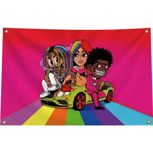 Rapper Flag Rapper Banner Hip Hop Tapestry  3x5 Ft Decor