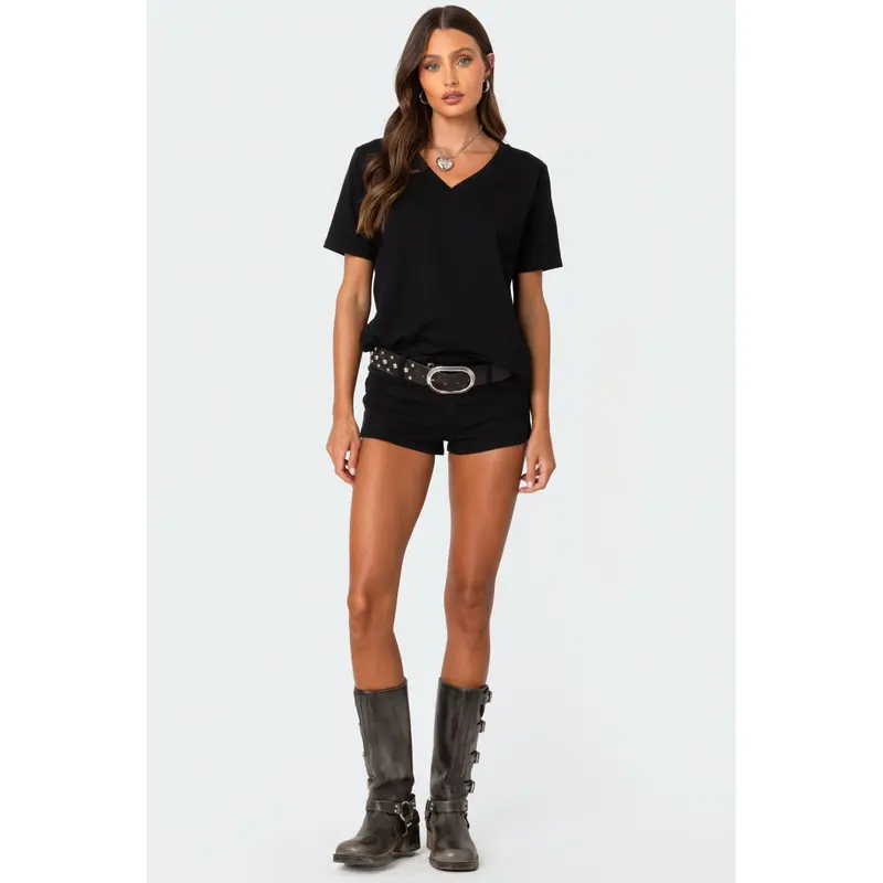 Margie Low Rise Denim Micro Shorts