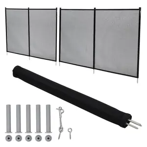 GARVEE Pool Safety Fence – 320GSM Mesh Swimming Pool Barrier, Stainless Steel Frame, Adjustable Length 2.5FT / 4FT / 12FT / 108FT Backyard Pool Safety Enclosure