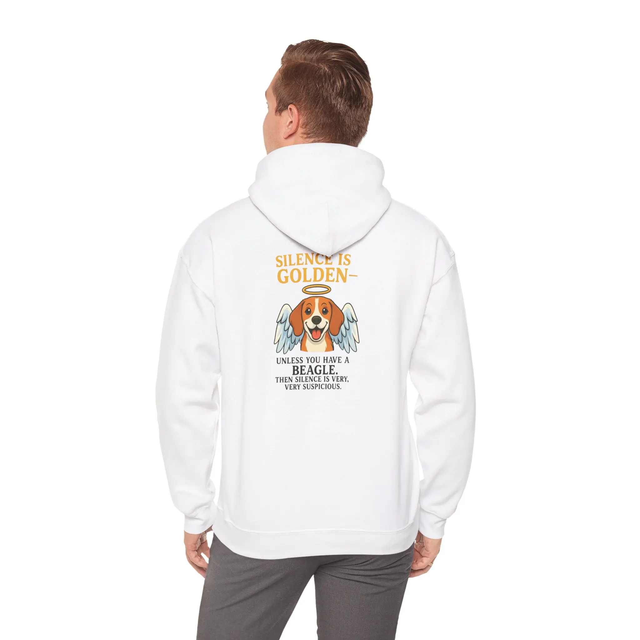 Silence Is Golden Beagle Hoodie | Dog Lover Pullover Menswear Soft