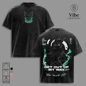 Izuku Midoriya Dark Deku Vintage Washed Anime T Shirt, My Hero Academia Graphic Tee, Oversized Heavy Cotton Manga Streetwear Shirt for Men Women