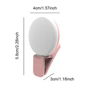 Clip on Cellphone Selfie Ring Light, Mini Selfie Fill Light for Video Live Streaming Vlog Recording, Portable Small Ring Light for Mobile Phone Laptop, Smartphone Accessories