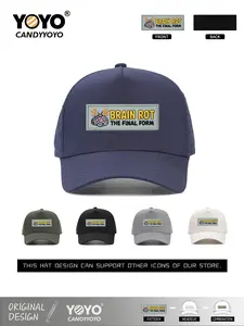 (Set version) Original design, humorous “Brain Rot The Final Form” Velcro design hat | Meme Aesthetic Gift | DIY removable patch adjustable trucker cap.