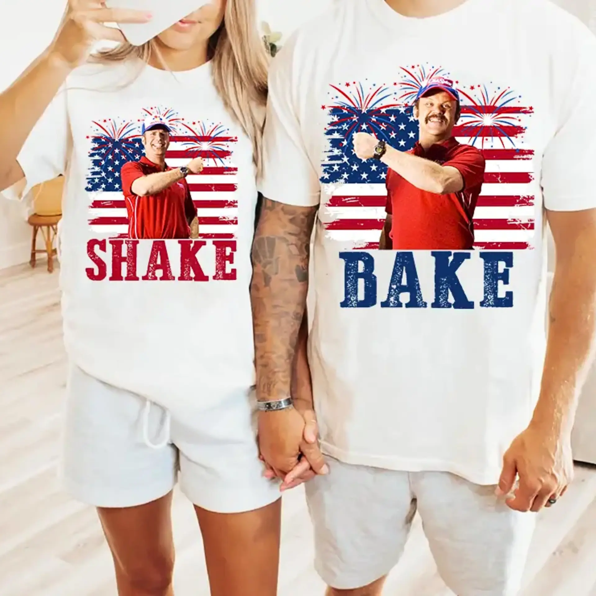 Shake and Bake 4th Of July T-Shirt, Funny Couples Fourth Of July Shirt, Independence Day Tees, Unisex Clothing