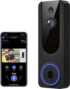 1080P Wireless WiFi Video Doorbell Camera with AI Human Detection, Two-Way Audio, Night Vision, Battery Powered Smart Security Doorbell for Home Outdoor Use