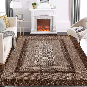 Woven Printed Carpet Non-Slip Corridor Carpet Ultra-Thin Farmhouse Carpet Foldable Border Carpet Suitable For Bedroom Living Room Farmhouse Kitchen