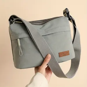 Women's Large Capacity Crossbody Bag Multi-Layer Zippered Compartments Adjustable Shoulder Strap Casual Travel, Office Commuting, Shopping, Gatherings, Mom Bag, Adjustable Strap Satchel, Commuter Crossbody Bag, Everyday Crossbody Bag