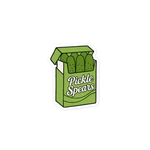 Pickle Lover Funny Cigarette Sticker Durable High Opacity Vinyl Bubble-Free Application 95µ Density